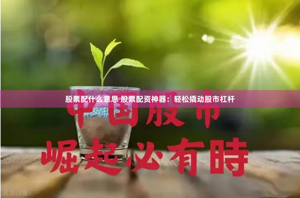 股票配什么意思 股票配资神器：轻松撬动股市杠杆